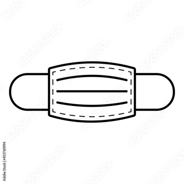 Obraz Mask simple line icon on white background,vector illustration