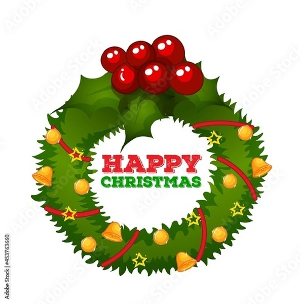 Obraz Christmas decorative card, vector holiday background 