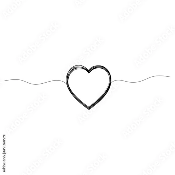 Obraz Heart simple lie icon on white background, vector illustration