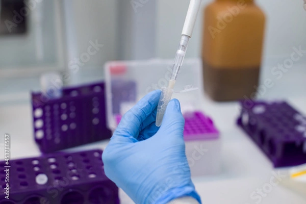 Obraz Laboratory technician isolates blood cells