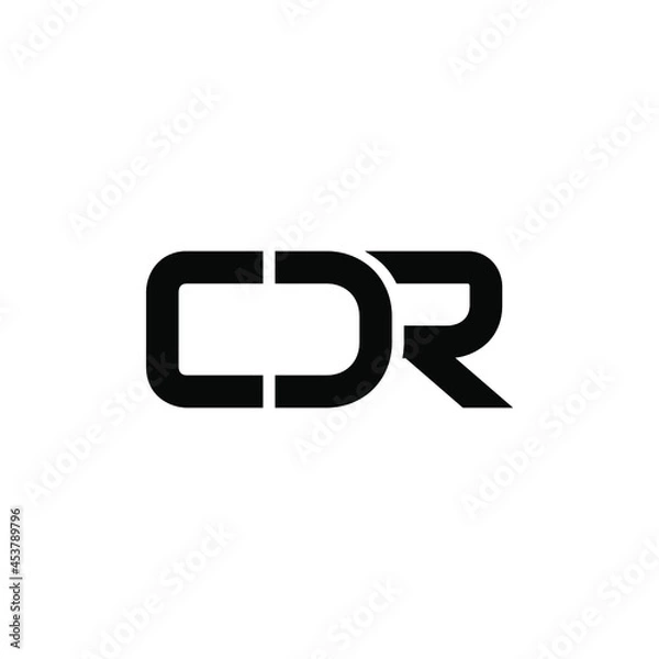 Fototapeta Creative, simple and elegant Initial letter CDR logo template in flat design monogram illustration