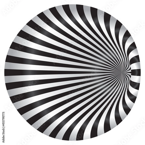 Fototapeta Abstract paint design elrment with radial Stripes