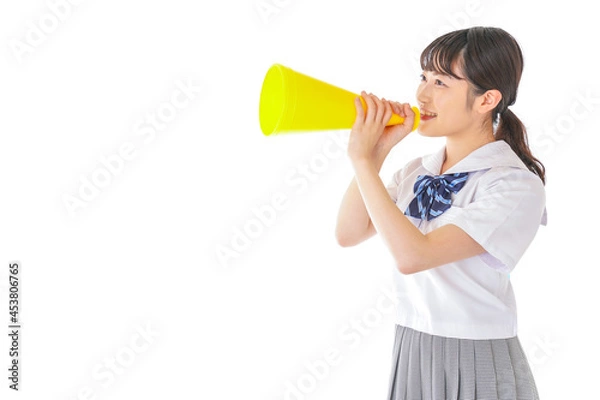 Fototapeta 応援をする学生