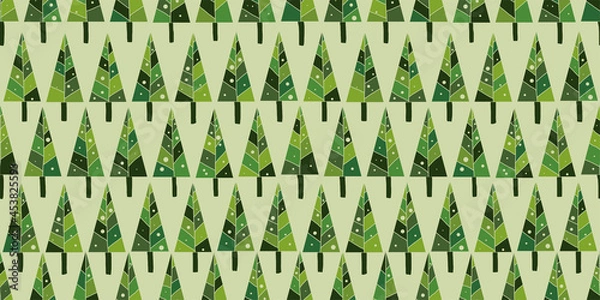 Fototapeta Tree background. Seamless pattern.Vector. 木々のパターン