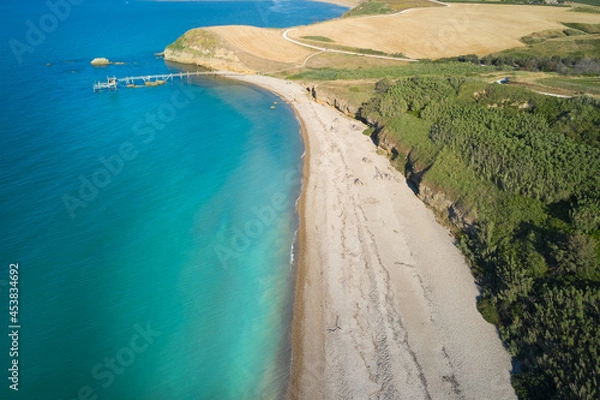 Obraz aerial view of the paradisiacal beach of Punta Aderci Abruzzo