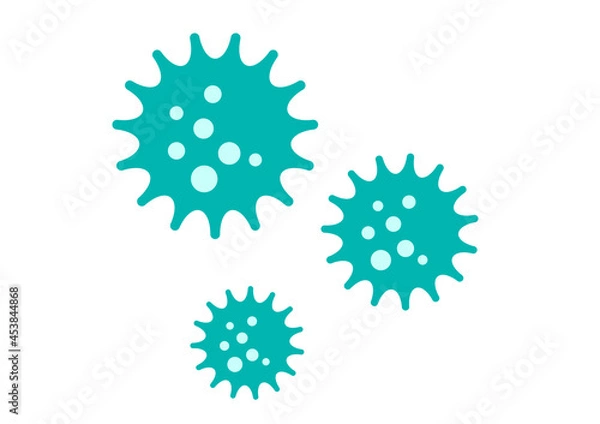 Obraz ウィルス・細菌のシンプルなイメージベクターイラスト