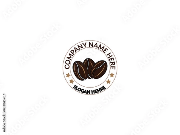 Obraz coffee logo.coffee beans