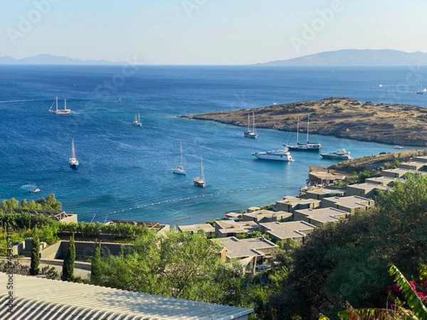 Fototapeta Landscape overlooking the bay of Bodrum. Bodrum bay at Mugla. Turkey