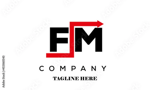 Fototapeta FM financial advice logo vector