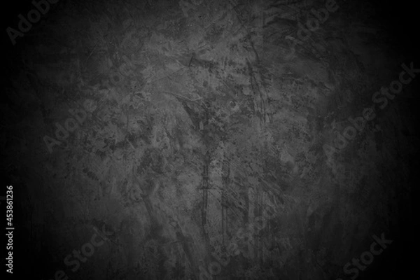 Fototapeta Old wall texture cement dark black gray  background abstract grey color design are light with white gradient background.