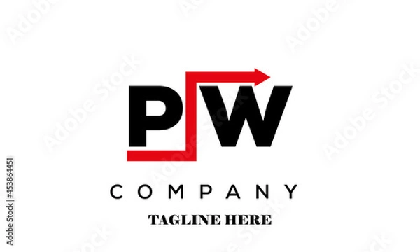Obraz PW financial advice logo vector