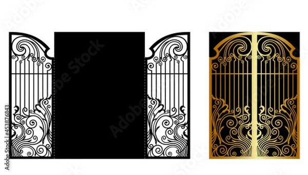 Obraz wedding invitation or greeting card with gate