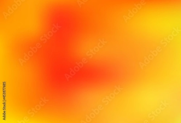 Obraz Light Yellow, Orange vector blurred and colored background.