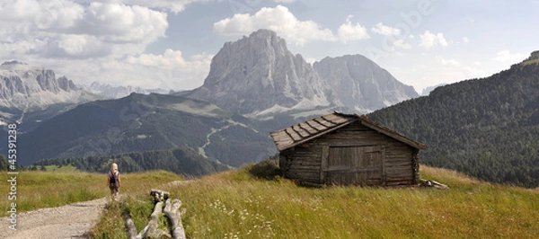 Obraz Col Raiser_ Panorama con baita