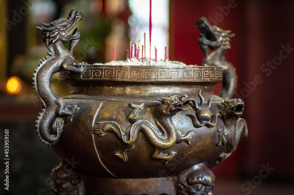 Fototapeta burner in chinese temple