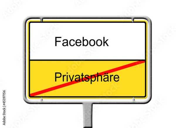 Obraz Facebook vs Privatssphäre