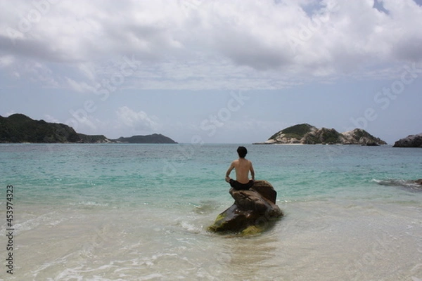 Fototapeta 友人と海