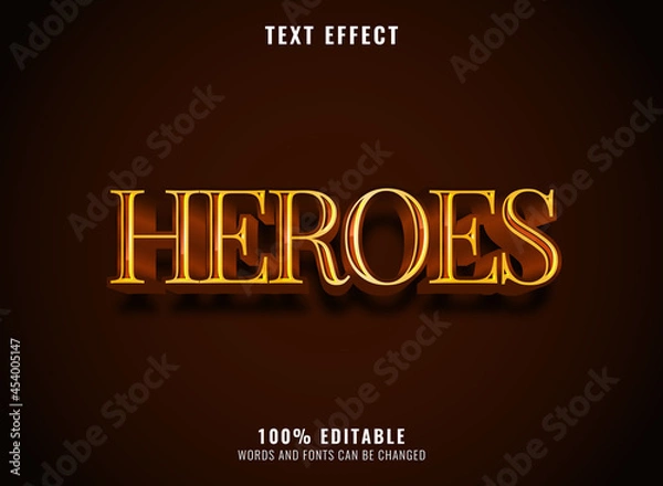 Fototapeta fantasy heroes golden luxury editable text effect