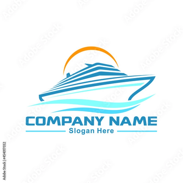 Fototapeta logo template for sea travel services