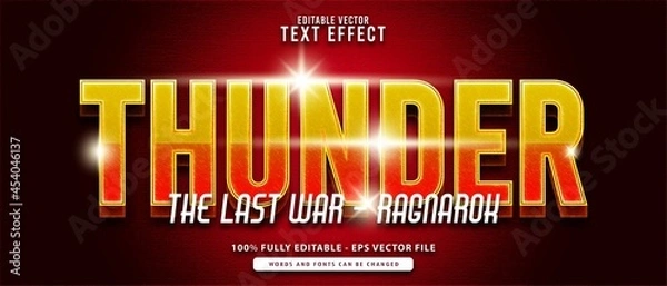 Obraz thunder Modern Superhero Editable Text Effect
