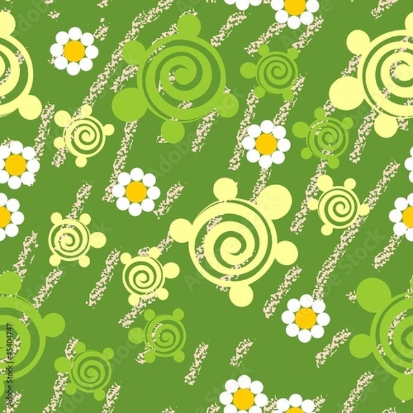 Fototapeta Seamless grunge turtle texture 511
