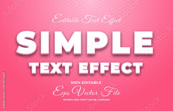 Obraz Simple text effect editable text effect style template