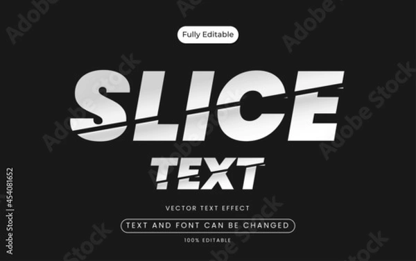 Fototapeta Creative sliced text effect