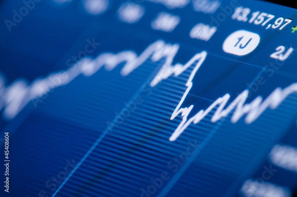 Obraz Stock chart growth