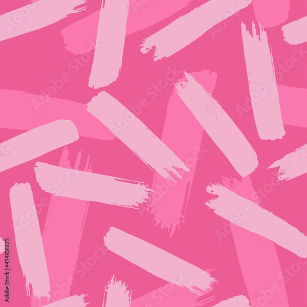 Fototapeta Seamless pattern with pink brush stroke on magenta background. Vector design for textile, backgrounds, sport clothes, wrapping paper, web sites and wallpaper. Fashion illustration seamless pattern.