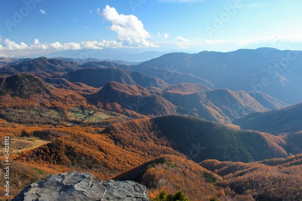 Obraz 紅葉する山々