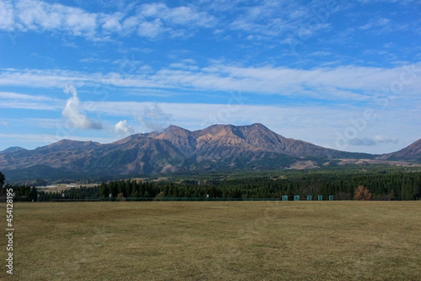 Obraz 雄大な阿蘇の山