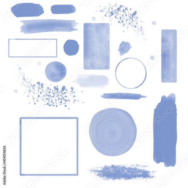 Obraz Pale blue watercolor kit
