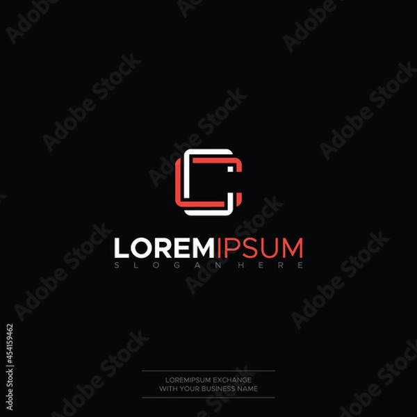 Obraz Letter CC Logo Initial creative design template Design logo
