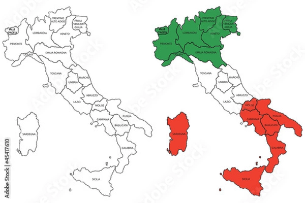 Obraz Regiony Włoch