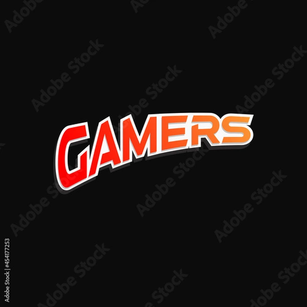 Fototapeta Gamer text for logo design text