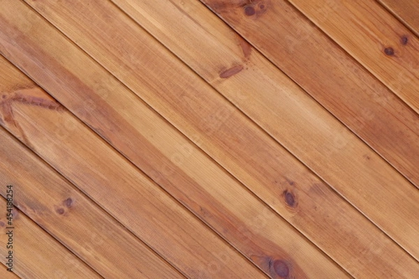 Obraz the ceiling of their lacquered boards close up