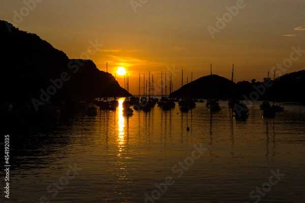 Obraz Devon sunset harbour