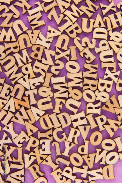 Obraz background image wooden letters on isolate scene