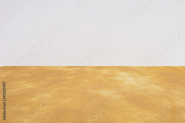 Fototapeta yellow paper backdrop on white Isolate background.