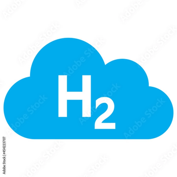 Fototapeta Hydrogen gas icon with flat style. Isolated vector hydrogen gas icon image, simple style.