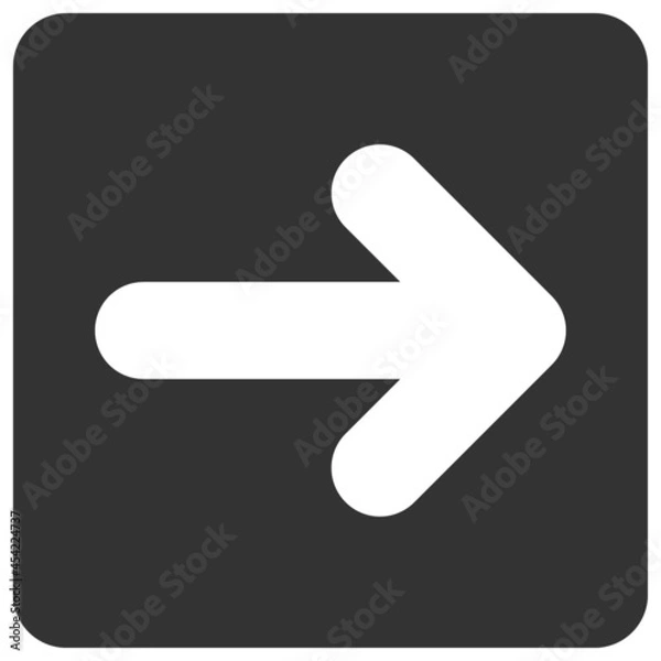 Obraz Right cursor icon with flat style. Isolated vector right cursor icon illustrations, simple style.