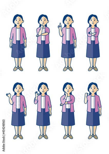 Obraz 30代女性の全身ポーズ