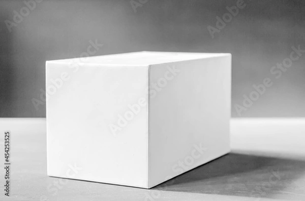 Obraz white cardboard package box