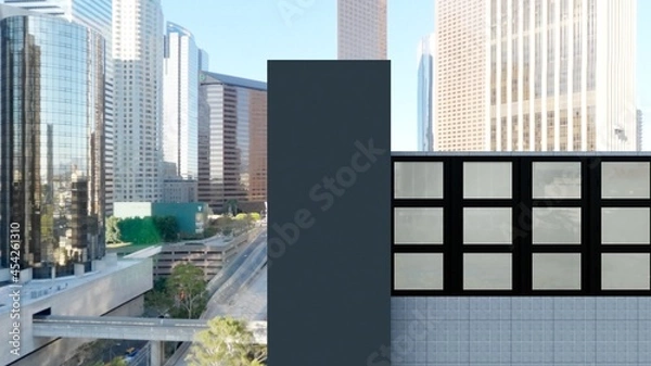 Obraz Company Logo Mockup Sign facade Building 3d Rendered