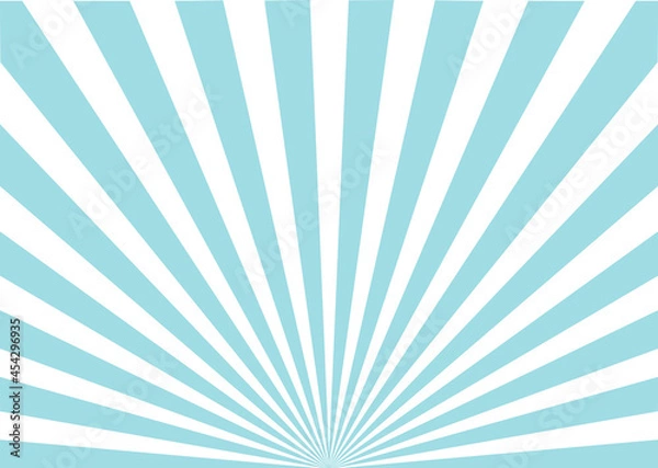 Fototapeta Sun ray retro background vector burst light. Sunrise or sunset retro sign. blue color burst background. flat style.