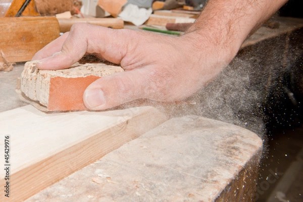 Fototapeta Holz schleifen