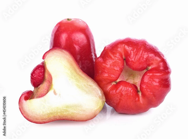 Fototapeta Rose apples isolated on white background.
