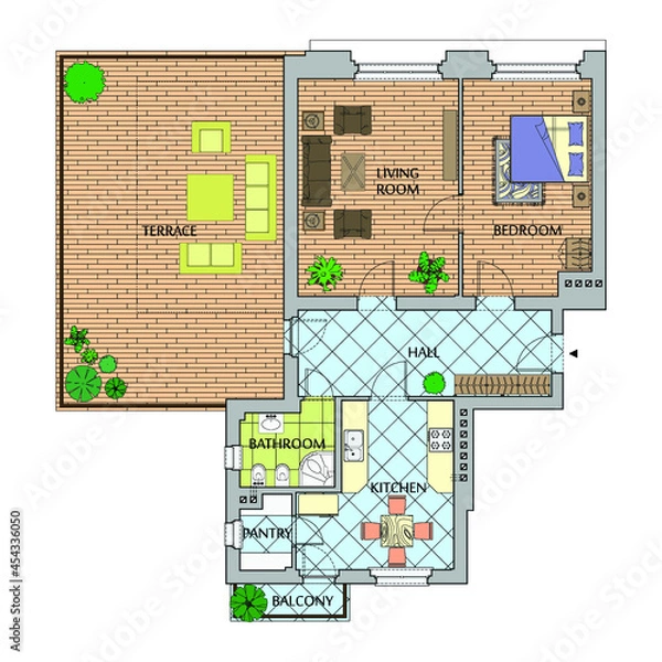 Obraz Apartment plan - architectural drawing