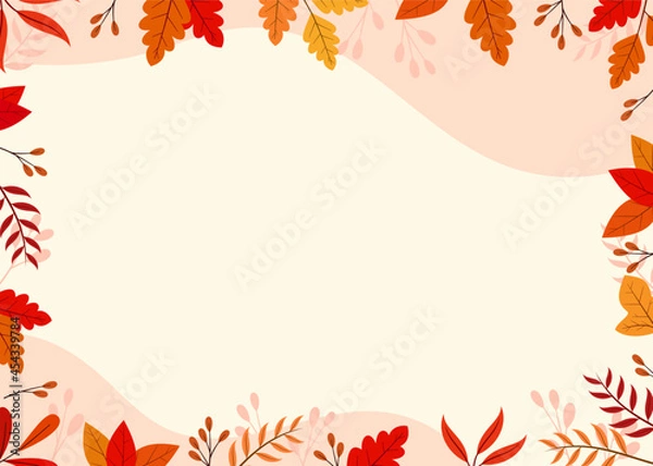 Fototapeta background design with autumn theme