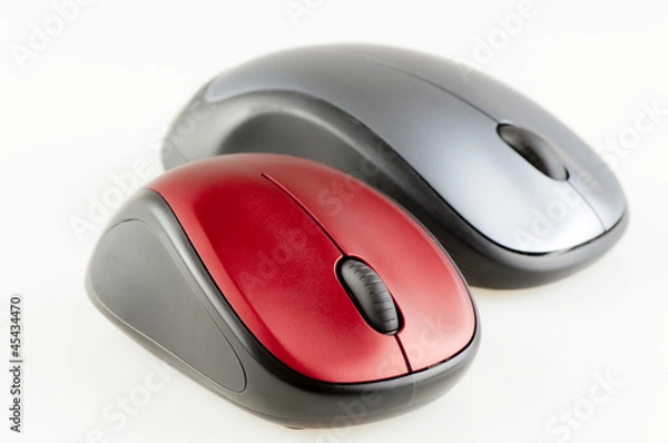 Fototapeta computer mouses isolated on white horizontal